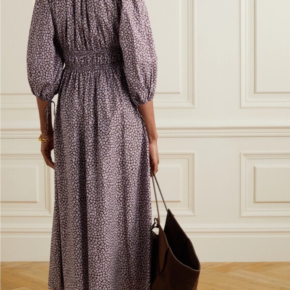 MATTEAU Shirred organic cotton-poplin maxi dress - Picture 7 of 9